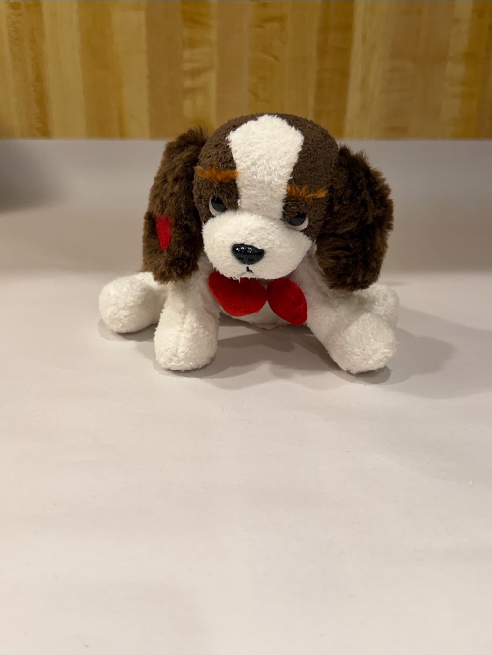 Vintage Russ Berrie Chops Plush White & Brown Dog Stuffed Animal Luv Pets Beagle